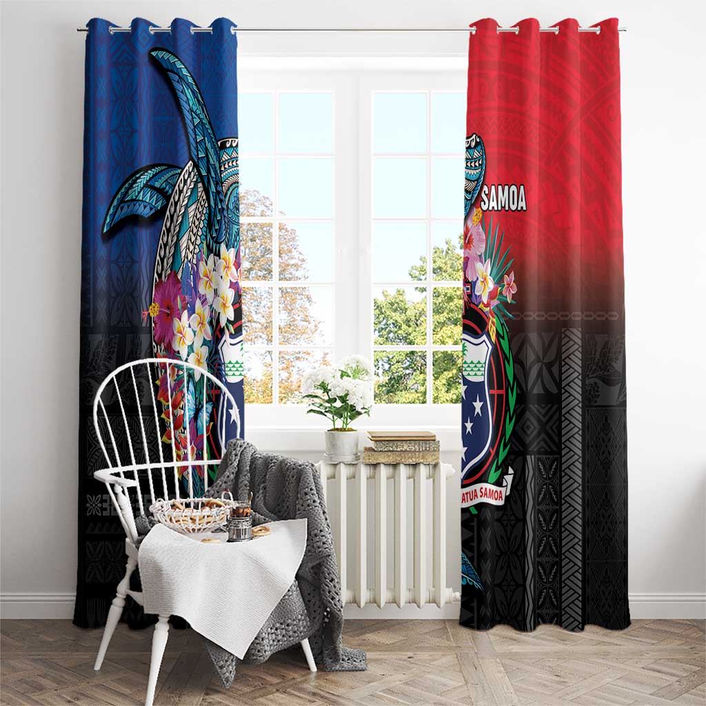 Samoa Window Curtain Humpback Whale Siapo Pattern