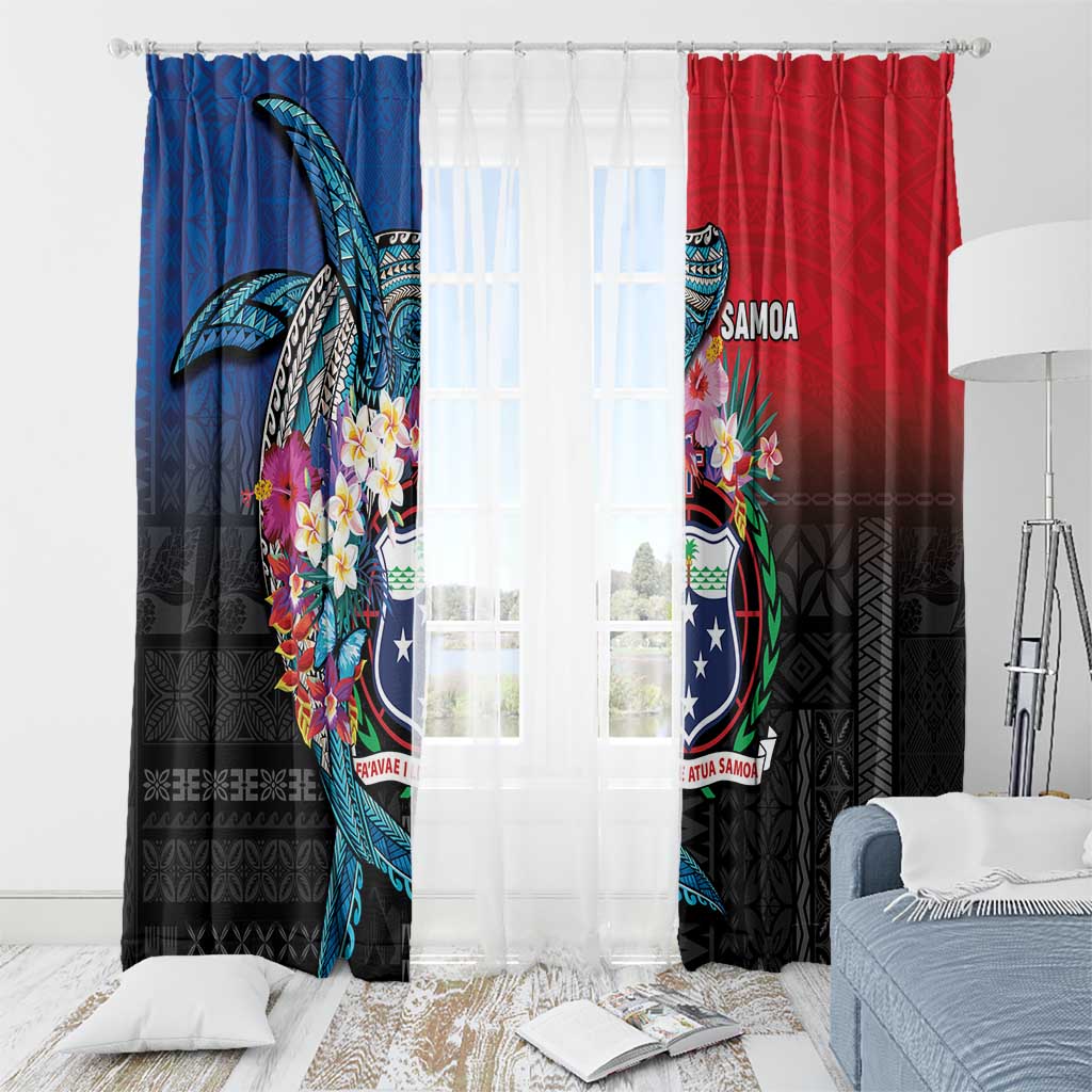 Samoa Window Curtain Humpback Whale Siapo Pattern
