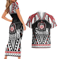 Samoa Independence Day Couples Matching Short Sleeve Bodycon Dress and Hawaiian Shirt Proud To Be Samoan LT05 - Polynesian Pride