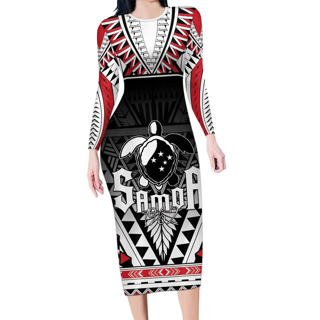 Samoa Independence Day Family Matching Long Sleeve Bodycon Dress and Hawaiian Shirt Proud To Be Samoan