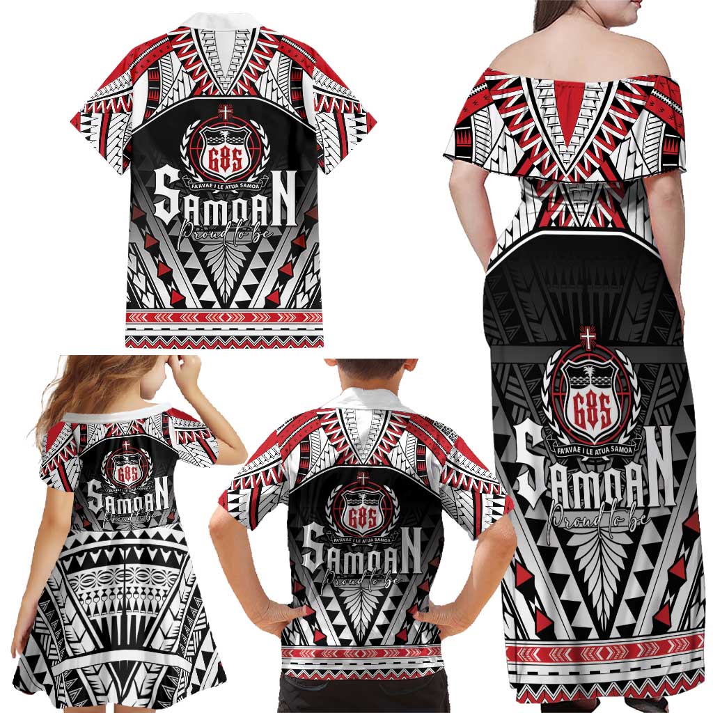 Samoa Independence Day Family Matching Off Shoulder Maxi Dress and Hawaiian Shirt Proud To Be Samoan