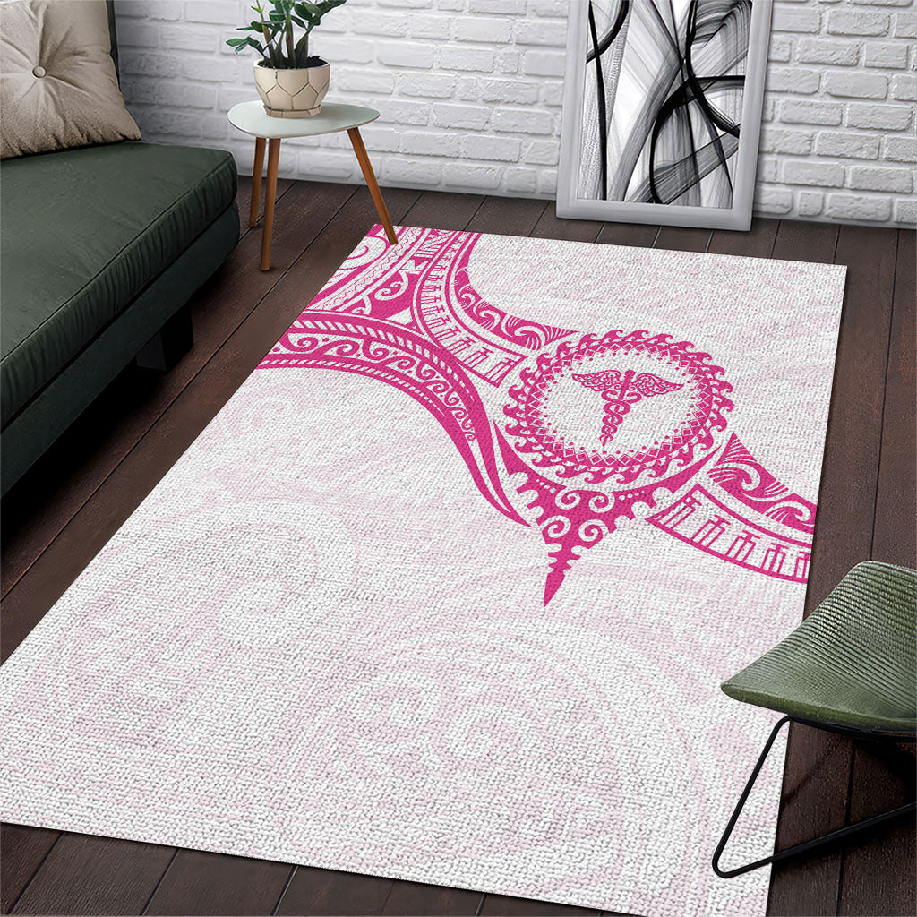 New Zealand Aotearoa Area Rug Nurse Tribal Pink Version LT05 Pink - Polynesian Pride