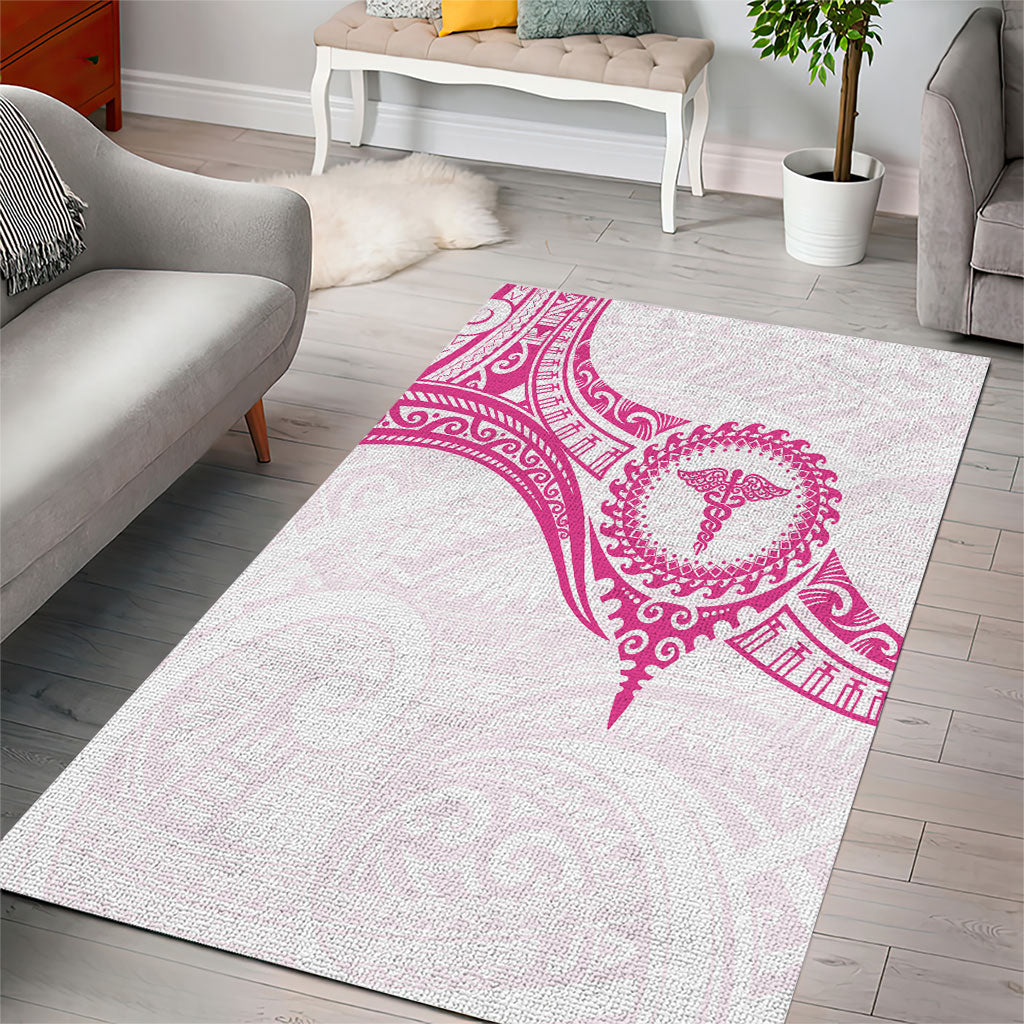 New Zealand Aotearoa Area Rug Nurse Tribal Pink Version LT05 - Polynesian Pride