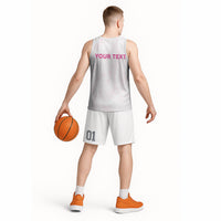 Personalised New Zealand Aotearoa Basketball Jersey Nurse Tribal Pink Version