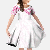 Personalised New Zealand Aotearoa Family Matching Puletasi and Hawaiian Shirt Nurse Tribal Pink Version
