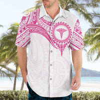 Personalised New Zealand Aotearoa Hawaiian Shirt Nurse Tribal Pink Version