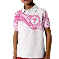 Personalised New Zealand Aotearoa Kid Polo Shirt Nurse Tribal Pink Version LT05 Kid Pink - Polynesian Pride