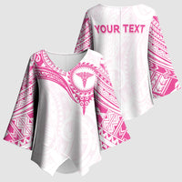 Personalised New Zealand Aotearoa Kimono Sleeve Blouse Nurse Tribal Pink Version