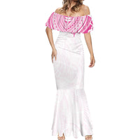 Personalised New Zealand Aotearoa Mermaid Dress Nurse Tribal Pink Version
