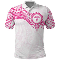 Personalised New Zealand Aotearoa Polo Shirt Nurse Tribal Pink Version LT05 Pink - Polynesian Pride