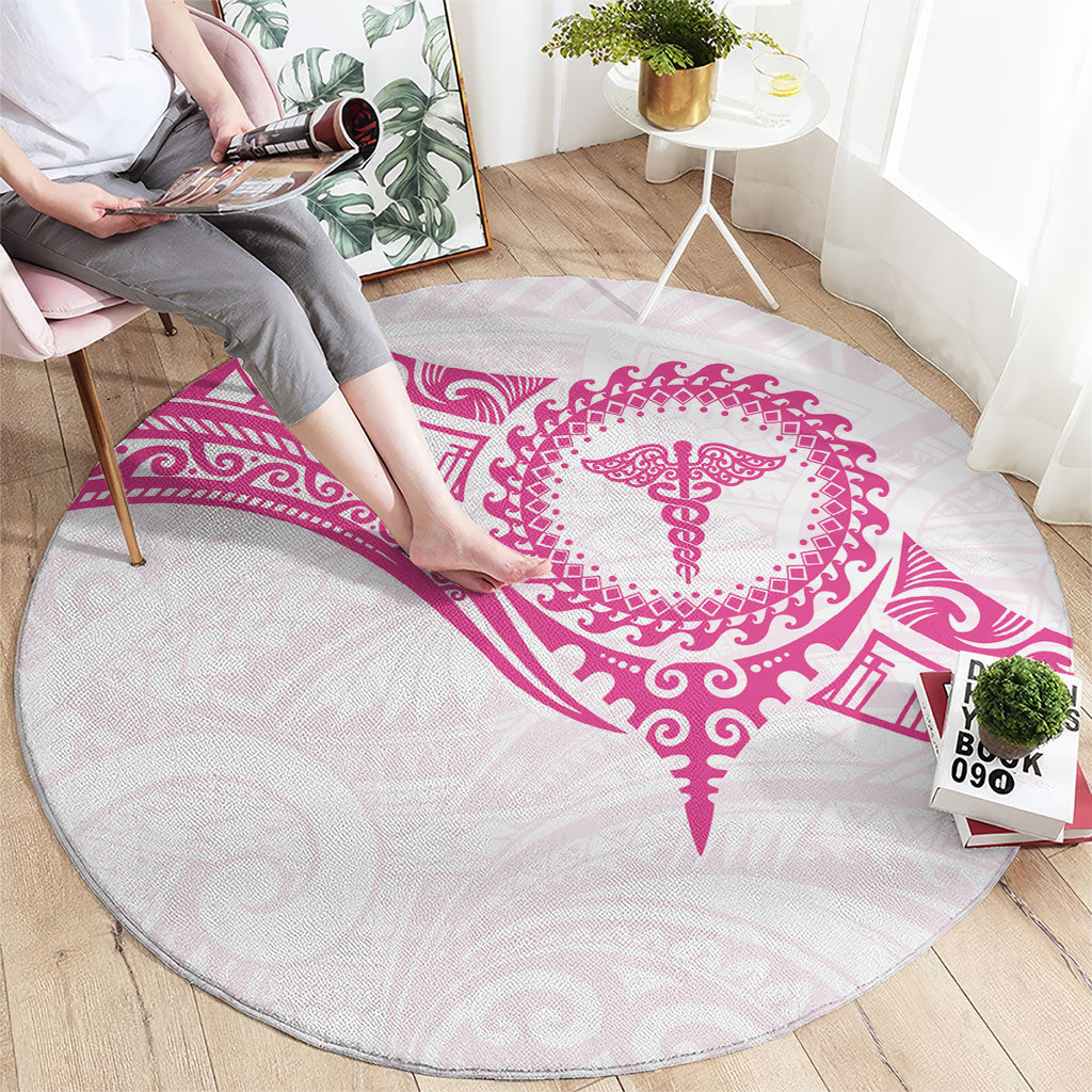 New Zealand Aotearoa Round Carpet Nurse Tribal Pink Version LT05 - Polynesian Pride