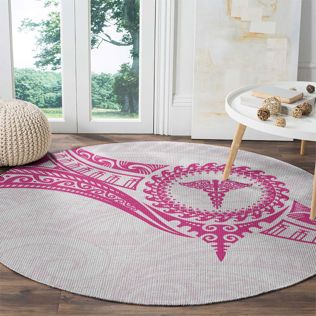New Zealand Aotearoa Round Carpet Nurse Tribal Pink Version LT05 - Polynesian Pride