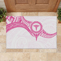 New Zealand Aotearoa Rubber Doormat Nurse Tribal Pink Version LT05 Pink - Polynesian Pride