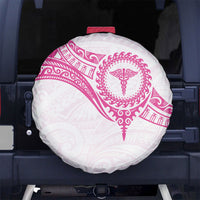 New Zealand Aotearoa Spare Tire Cover Nurse Tribal Pink Version LT05 No hole Pink - Polynesian Pride