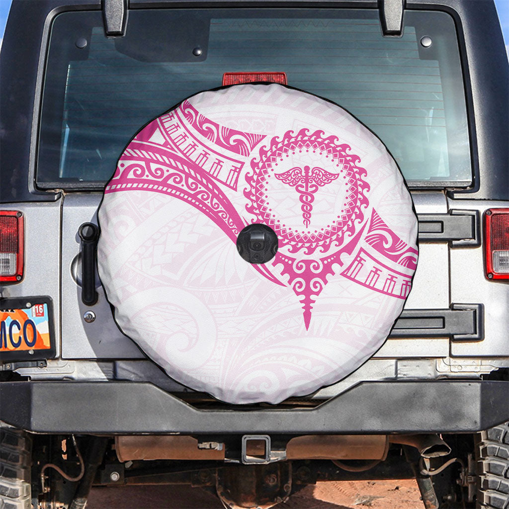 New Zealand Aotearoa Spare Tire Cover Nurse Tribal Pink Version LT05 Pink - Polynesian Pride