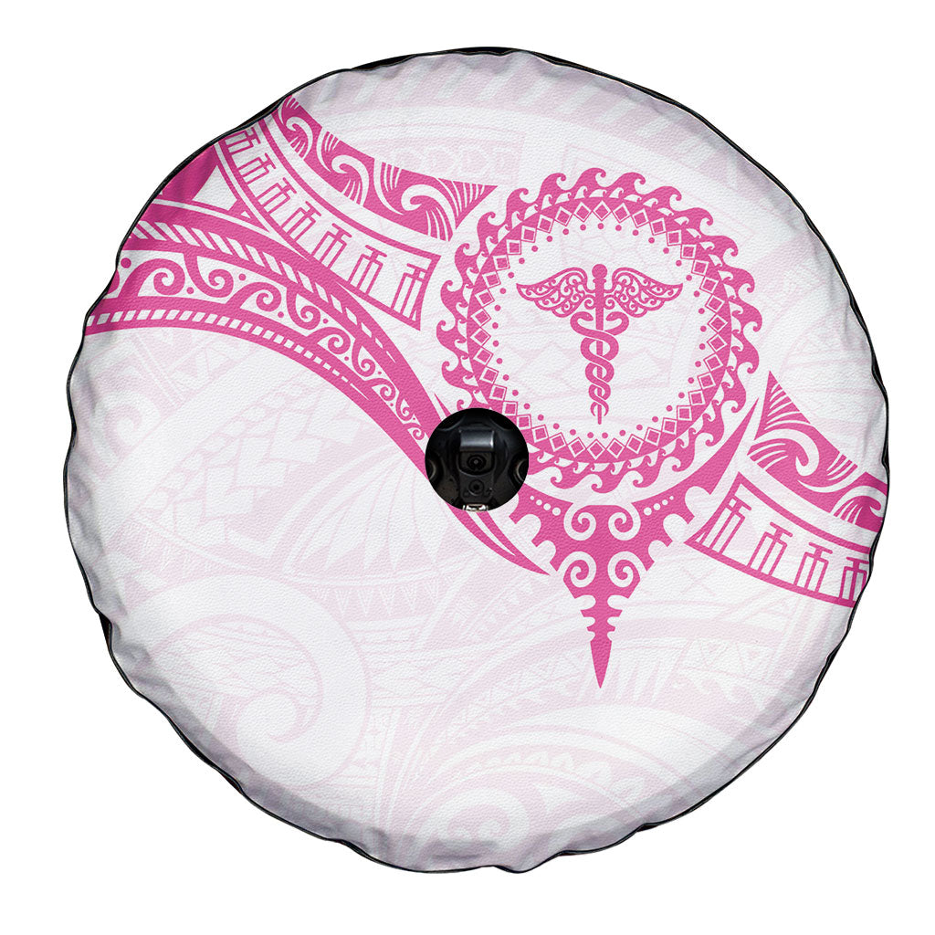 New Zealand Aotearoa Spare Tire Cover Nurse Tribal Pink Version LT05 - Polynesian Pride