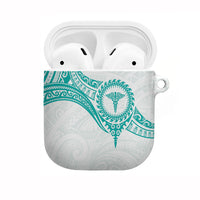 New Zealand Aotearoa AirPods Case Nurse Tribal Teal Version