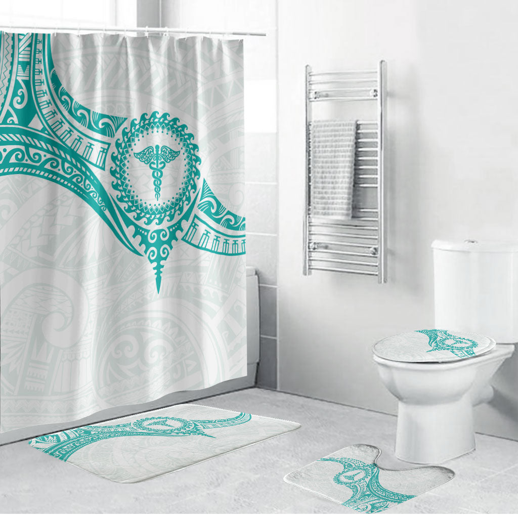 New Zealand Aotearoa Bathroom Set Nurse Tribal Teal Version
