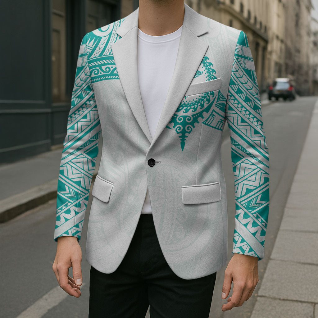Personalised New Zealand Aotearoa Blazer Nurse Tribal Teal Version LT05 - Polynesian Pride
