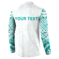 Personalised New Zealand Aotearoa Button Sweatshirt Nurse Tribal Teal Version