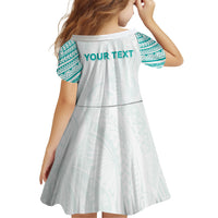 Personalised New Zealand Aotearoa Family Matching Tank Maxi Dress and Hawaiian Shirt Nurse Tribal Teal Version LT05 - Polynesian Pride
