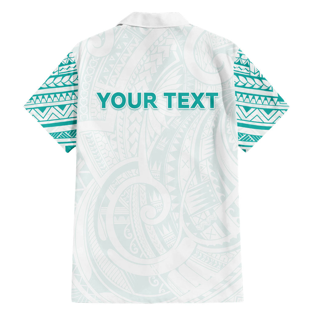 Personalised New Zealand Aotearoa Family Matching Tank Maxi Dress and Hawaiian Shirt Nurse Tribal Teal Version LT05 - Polynesian Pride