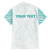 Personalised New Zealand Aotearoa Family Matching Tank Maxi Dress and Hawaiian Shirt Nurse Tribal Teal Version LT05 - Polynesian Pride
