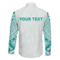 Personalised New Zealand Aotearoa Family Matching Tank Maxi Dress and Hawaiian Shirt Nurse Tribal Teal Version LT05 - Polynesian Pride