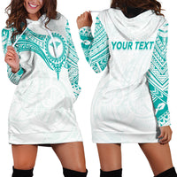 Personalised New Zealand Aotearoa Hoodie Dress Nurse Tribal Teal Version