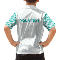 Personalised New Zealand Aotearoa Kid Hawaiian Shirt Nurse Tribal Teal Version LT05 - Polynesian Pride