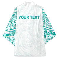 Personalised New Zealand Aotearoa Kimono Nurse Tribal Teal Version LT05 - Polynesian Pride