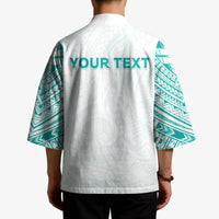 Personalised New Zealand Aotearoa Kimono Nurse Tribal Teal Version LT05 - Polynesian Pride