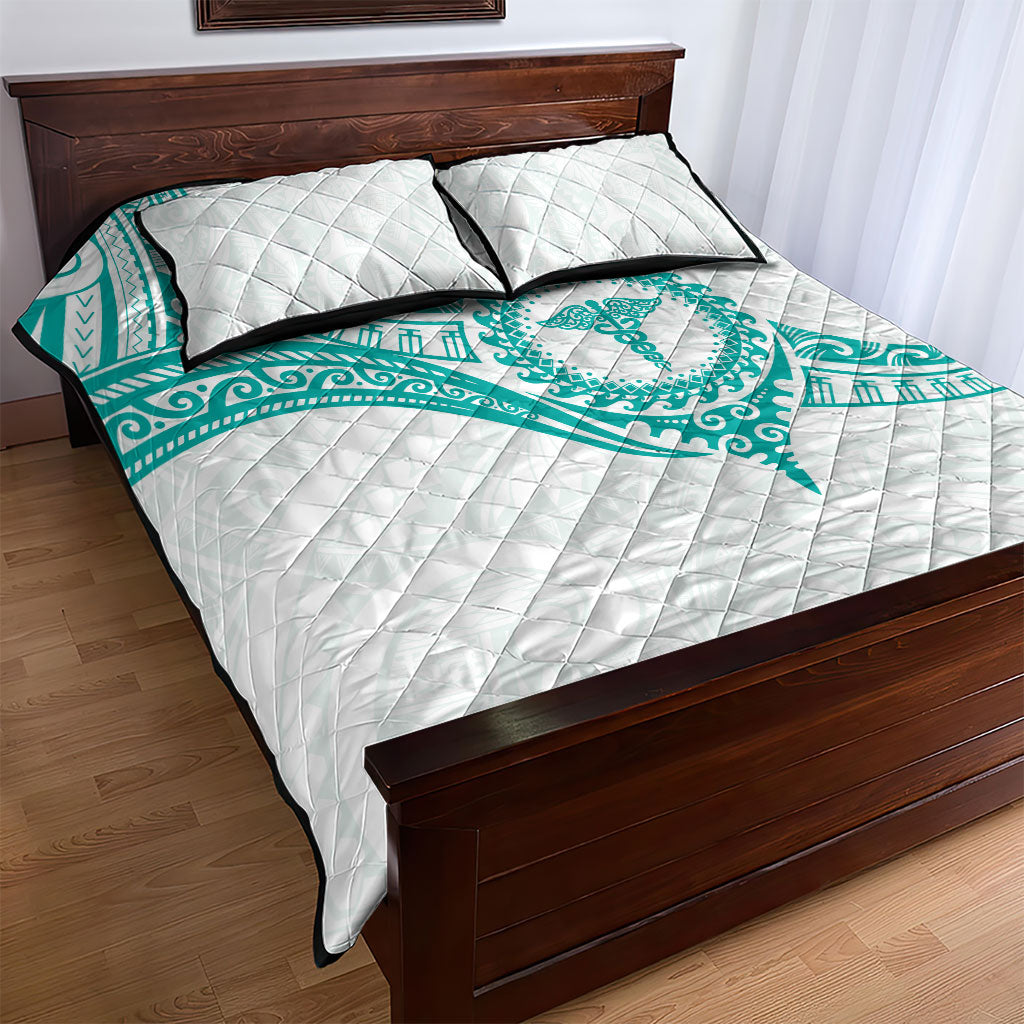 New Zealand Aotearoa Quilt Bed Set Nurse Tribal Teal Version LT05 - Polynesian Pride
