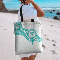 New Zealand Aotearoa Tote Bag Nurse Tribal Teal Version LT05 - Polynesian Pride