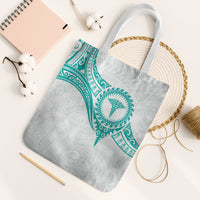 New Zealand Aotearoa Tote Bag Nurse Tribal Teal Version LT05 White Strap One Size Teal - Polynesian Pride