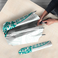 New Zealand Aotearoa Umbrella Nurse Tribal Teal Version