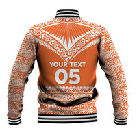Personalised Tonga Tailulu College Baseball Jacket Tongan Kupesi Pattern