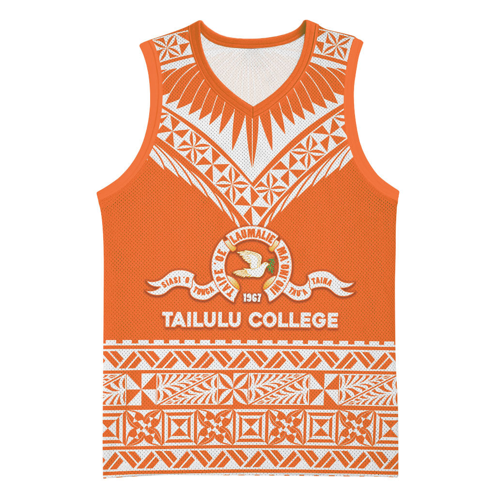 Personalised Tonga Tailulu College Basketball Jersey Tongan Kupesi Pattern
