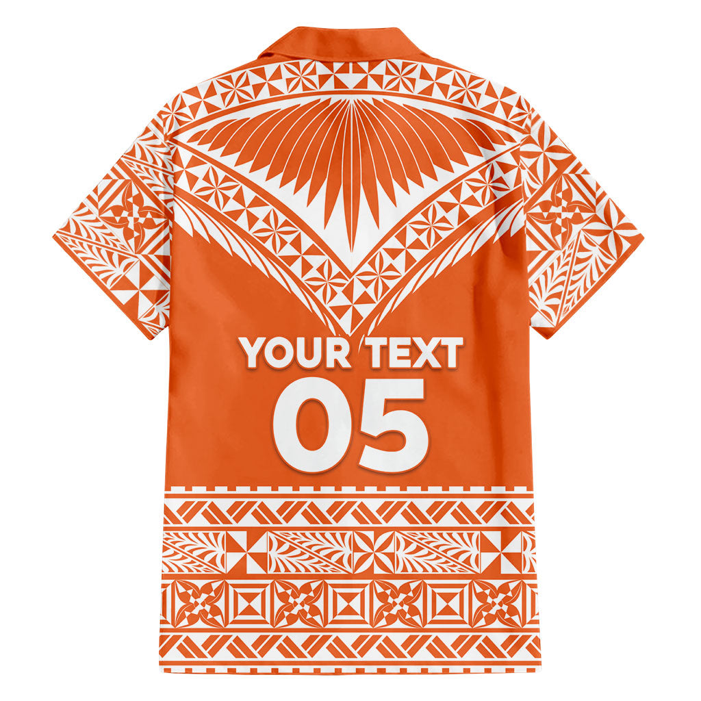 Personalised Tonga Tailulu College Family Matching Off The Shoulder Long Sleeve Dress and Hawaiian Shirt Tongan Kupesi Pattern