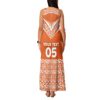 Personalised Tonga Tailulu College Family Matching Tank Maxi Dress and Hawaiian Shirt Tongan Kupesi Pattern