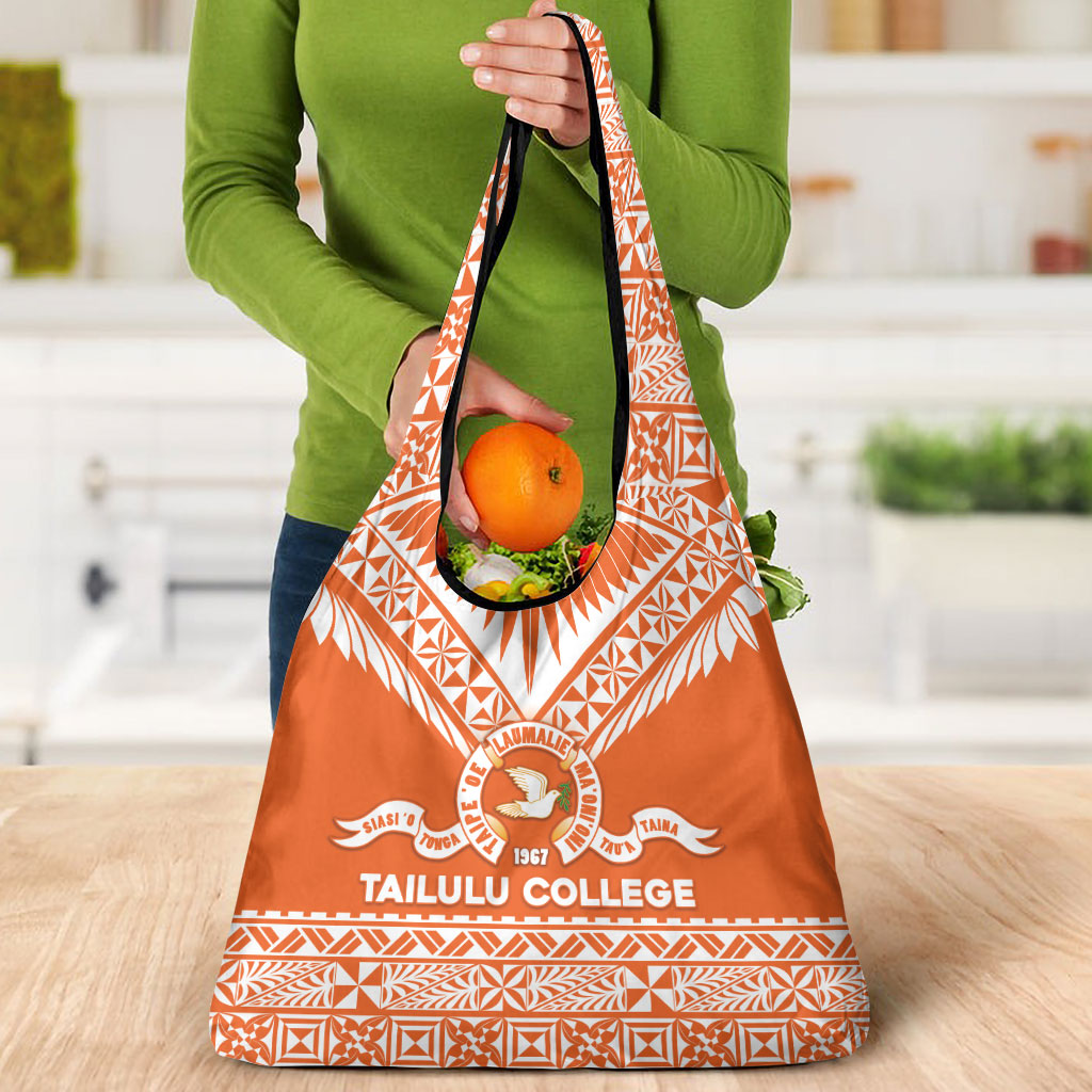 Tonga Tailulu College Grocery Bag Tongan Kupesi Pattern
