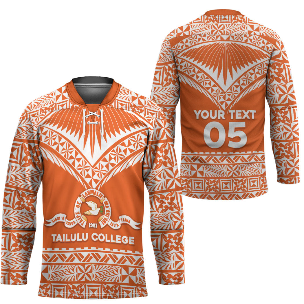 Personalised Tonga Tailulu College Hockey Jersey Tongan Kupesi Pattern
