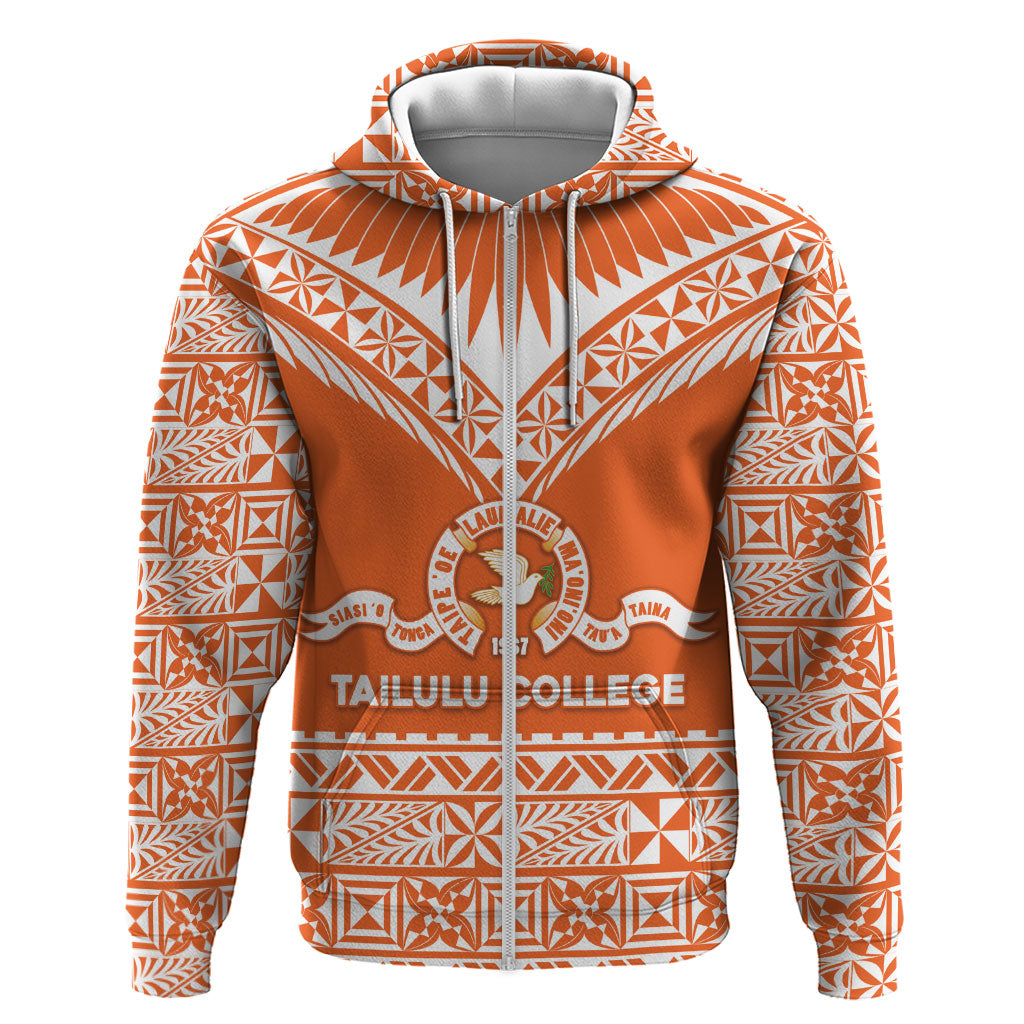 Personalised Tonga Tailulu College Hoodie Tongan Kupesi Pattern
