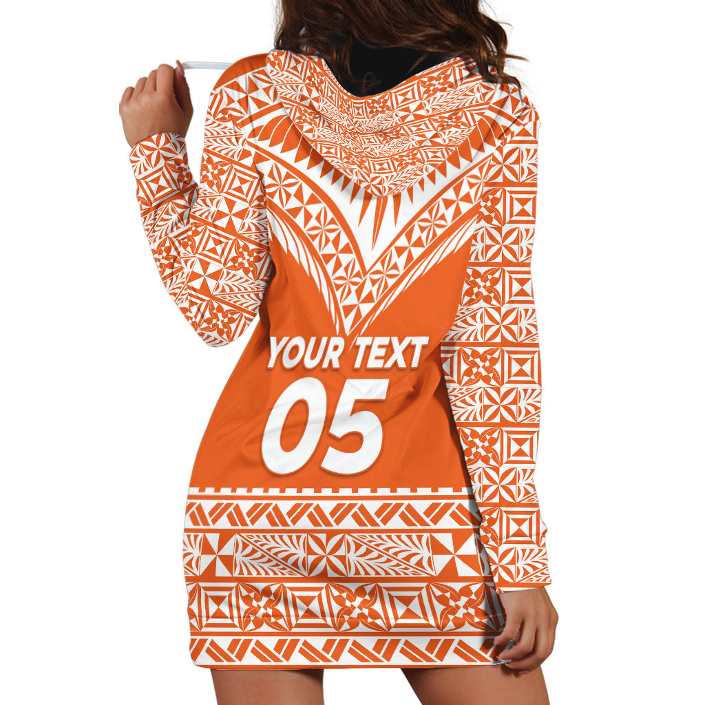 Personalised Tonga Tailulu College Hoodie Dress Tongan Kupesi Pattern LT05 - Polynesian Pride