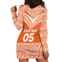 Personalised Tonga Tailulu College Hoodie Dress Tongan Kupesi Pattern LT05 - Polynesian Pride
