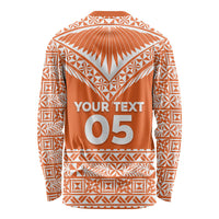 Personalised Tonga Tailulu College Long Sleeve Shirt Tongan Kupesi Pattern