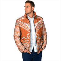 Personalised Tonga Tailulu College Padded Jacket Tongan Kupesi Pattern