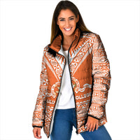Personalised Tonga Tailulu College Padded Jacket Tongan Kupesi Pattern