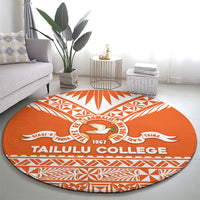 Tonga Tailulu College Round Carpet Tongan Kupesi Pattern