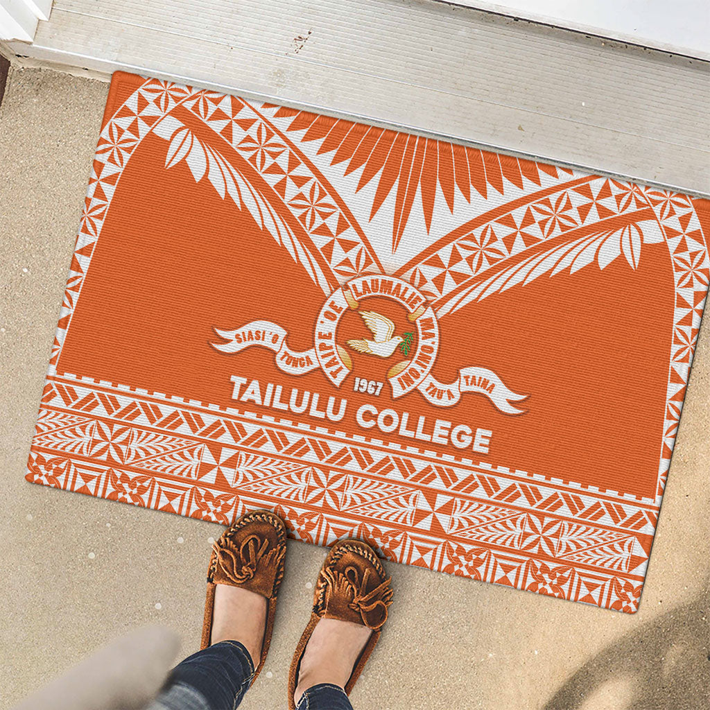 Tonga Tailulu College Rubber Doormat Tongan Kupesi Pattern